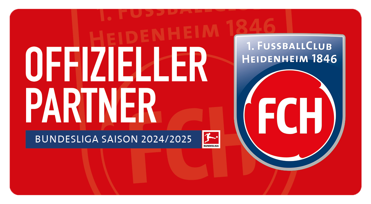 Offizieller Partner des 1. FC Heidenheim 1846